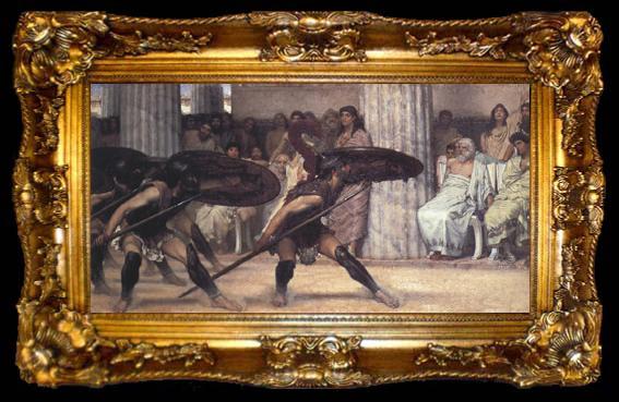 framed  Alma-Tadema, Sir Lawrence A Pyrrhic Dance (mk23), ta009-2